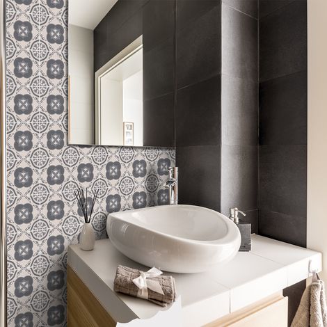 Sticker Mural Carrelage adhésif Cuisine Salle de Bain - 24 STICKERS CARRELAGES AZULEJOS RAIMUNDO - 24stickers10x10cm (1/5)