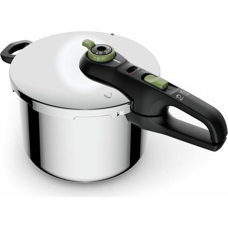 Tefal Secure Trendy 4L Schnellkochtopf - Zwei Programme, Gemüse und Fleisch, schnellere Gerichte, zarte Ergebnisse, Deckel de Schnellkochen, kompatibel mit Induktion, bis zu 4 Personen (1/4)