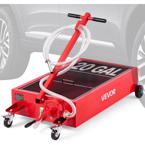 Vidange propre et mobile avec bac récupérateur d'huile 75,7 L, sur roues, pour voitures, motos, camions, VTT (1/5)