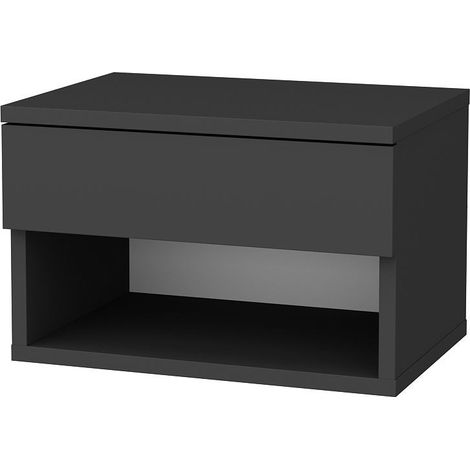 Table de chevet en bois "Jamot" - 45 x 29 x 32 cm - Gris anthracite