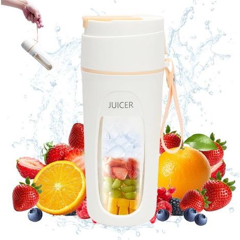 Mixeur Portable, Personnel Mini Mixeur, 22,000RPM, Smoothie Blender, Mini Fruits Mélangeur, 340ML, Rechargeable Fruits Mélangeur (1/5)