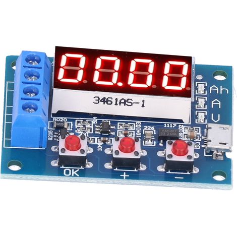 Testeur de capacité batterie 12V 18650 lithium avec écran LED et surveillance décharge, micro USB DC4.5-6V (1/5)