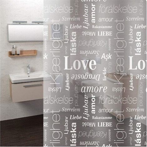 Rideau de salle de bain Winysin - Baignoire non doublée - Produits de salle de bain transparents (1/5)