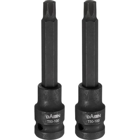 2 Pièces Douille À Six Pans Torx T50 Longueur 100mm/3.94" Noir (1/5)