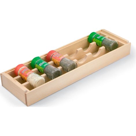 Modelo Colombo Especiero (150X471X50) - COLOMBO - Especiero de madera para el interior del cajón (1/4)