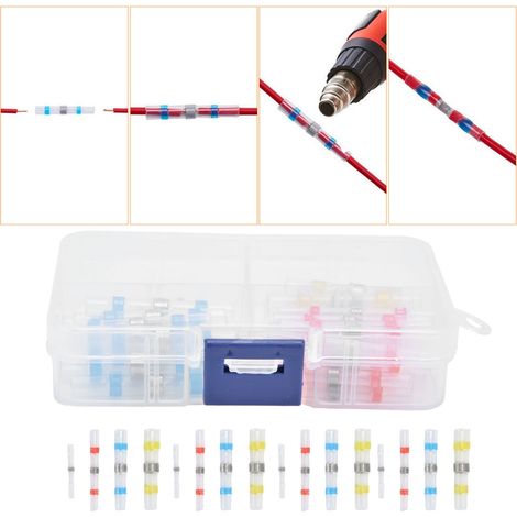 Set bestehend aus 50 wasserdichten Schweißringen und Schrumpfschlauch, verpackt in einer Schachtel. (1/5)