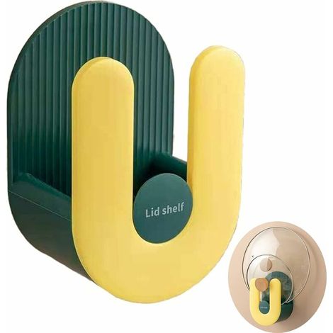 Wall Hanging Pot Holder Hanging Pot Lid Holder Compact Kitchen Cabinet Lid Holder For Most Pot Lids Of Different Sizes And Materials (1/5)