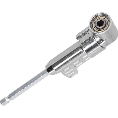 Lot de 2 porte-embouts coudés à 105°, adaptateur de perceuse, tige hexagonale, tournevis coudé, rallonge (1/5)