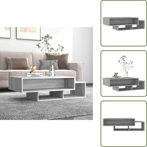 Couchtisch Grau Sonoma 105x55x32 cm Holzwerkstoff - Couchtisch - Wohnzimmerstil - Grau - Holzmöbel - Holzwerkstoff (1/5)