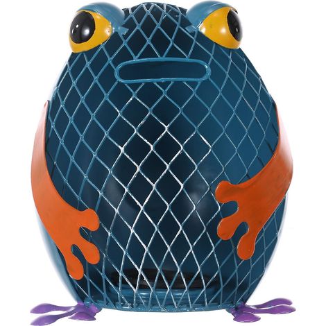 Tomfeel Frosch-Spardose, Eisen-Aufbewahrungsglas, Tier-Geldglas, Metallornamente, Kunsthandwerk, Heimdekoration