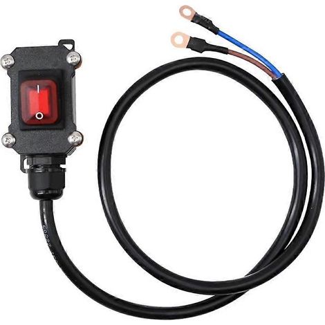 Interrupteur coupe-batterie 12 V pour motos bicylindres, haute puissance, étanche, en ABS, avec câble en cuivre de 30 cm. (1/5)