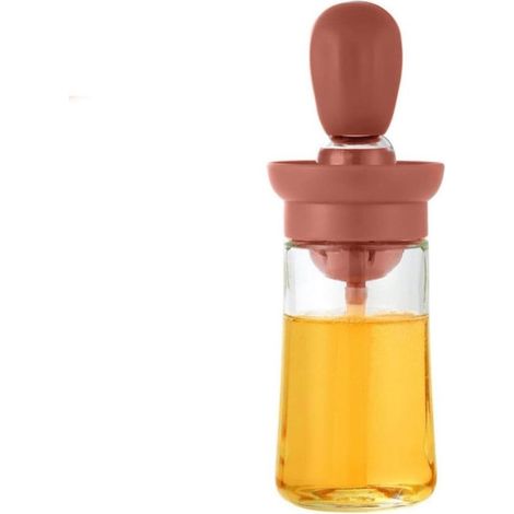 Allecto Premium - Dispenser per olio 2 in 1 con spazzola per grigliare - Flacone da 180 ml