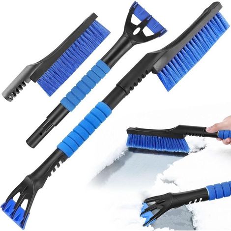 Grattoir Pare Brise Voiture, 2 en 1 Grattoir à Neige, Balai Neige Voiture, Balais à Neige pour Auto, Brosse Neige Voiture, Balai à Neige pour Camion Automobile SUV Pare-Brise
