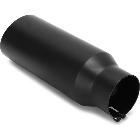 Tuyau d'échappement auto en acier inoxydable, entrée 80mm/3,1in, sortie 102mm/4in, embout universel noir, pour pot d'échappement de voiture (1/5)