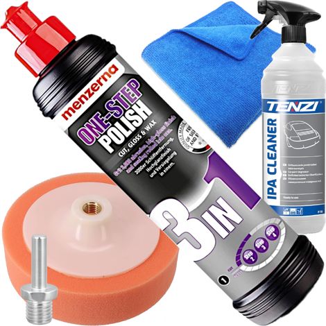 Kit de polissage de peinture Menzerna ONE step 3 en 1 + IPA Tenzi + PAD