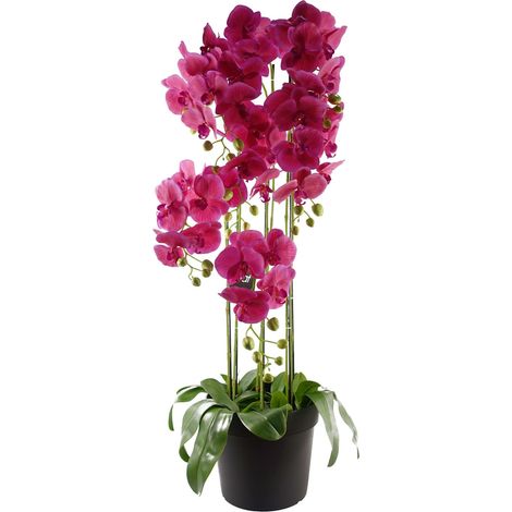 110cm Large Pink Orchid Plant - Artifcial - 41 REAL TOUCH flowers (1/5)