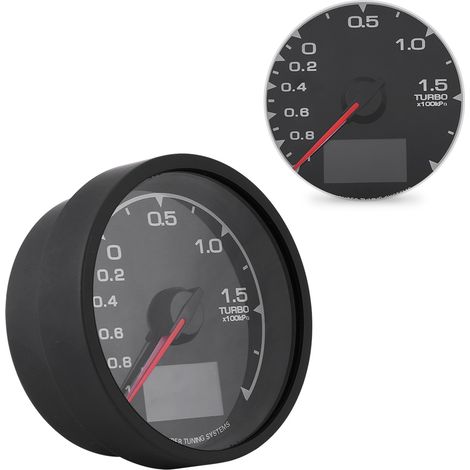 Jauge turbo LED 7 couleurs avec capteur et support, compteur de pression pour voiture de course, indicateur de suralimentation, manomètre numérique de performance (1/5)