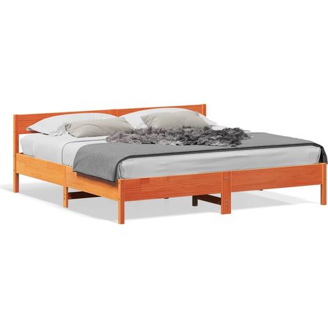 Maison Exclusive - Giroletto senza Materasso Marrone Cera 180x200 cm Legno di Pino
