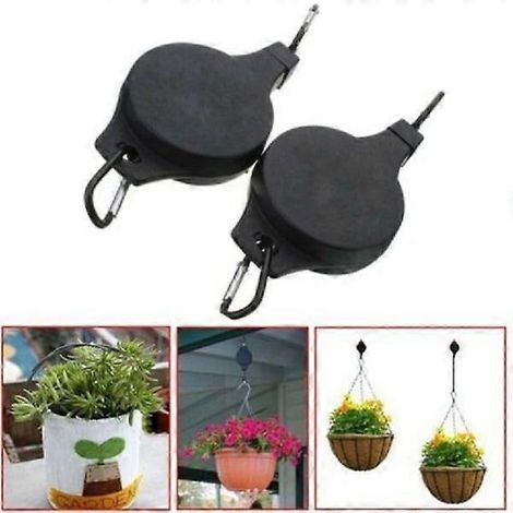 2x Panier à fleurs suspendu, relevable et télescopique, léger (1/5)