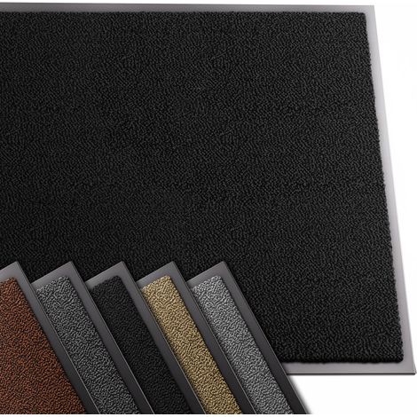 VOUNOT® Felpudo Entrada casa, 90x120cm, Negro