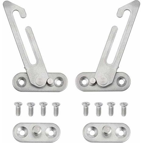 Set of 2 UPVC window restrictors - Made of 304 stainless steel - With screws - For left and right-handed windows (1/4)