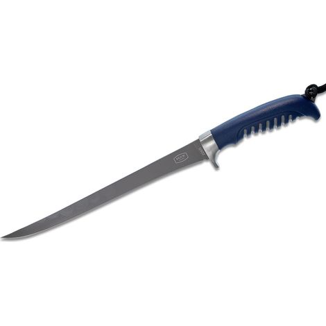 Buck Knives STE-0225BLS Cuchillo fileteador Silver Creek con hoja revestida de titanio de acero inox 420J2 de 9,65 cm con mango de goma . Incluye funda de Nylon moldeado por inyección