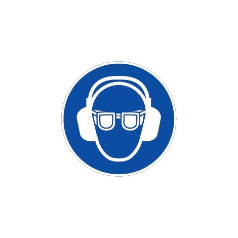 Panneau Port obligatoire de lunettes et casque anti-bruit - Rigide Ø80mm - 4021164
