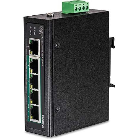 TRENDnet 5-Port IND.Fast ETH POE+ Switch DIN-Rail (1/5)