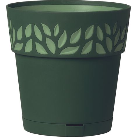 Stefanplast VASO CLOE con riserva d'acqua Ø cm. 15x15 h col. Grafite