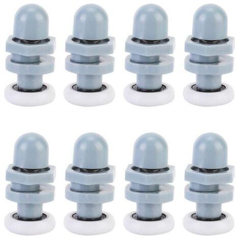VURAHOME - Roulette Porte Coulissante Douche, Rouleau de Porte de Douche, Coureurs de Porte Douche Coulissant Piste Roulement Salle Bains pour Pièces de Fixation De Pièces De Rechange(20mm) (1/5)