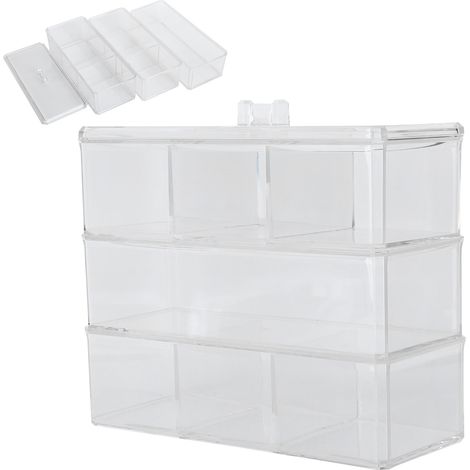 Aufbewahrungsbox für Schmuck und Make-up – Transparenter Organizer für Badezimmer und Schminktisch (1/5)