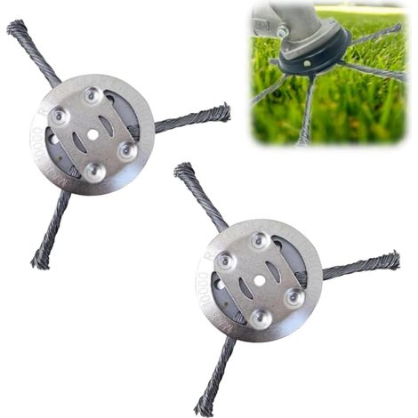 Tête de coupe-bordures en fil d'acier de 15 cm (pièces), tête de rechange compatible avec les coupe-bordures sans fil (3 lames) (1/5)