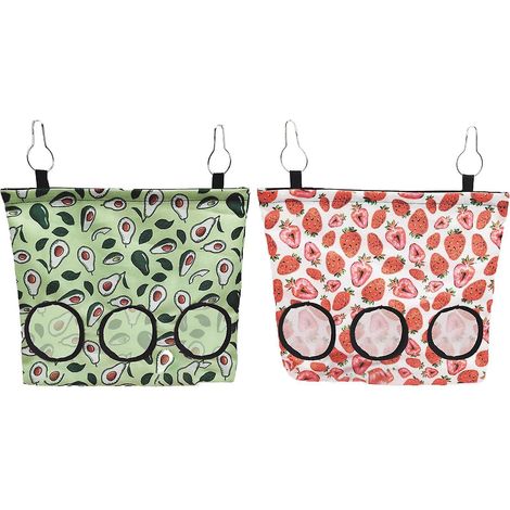 2x Mangeoire à foin pour cochons d'Inde et lapins, sacs de foin pour petits animaux (1/4)