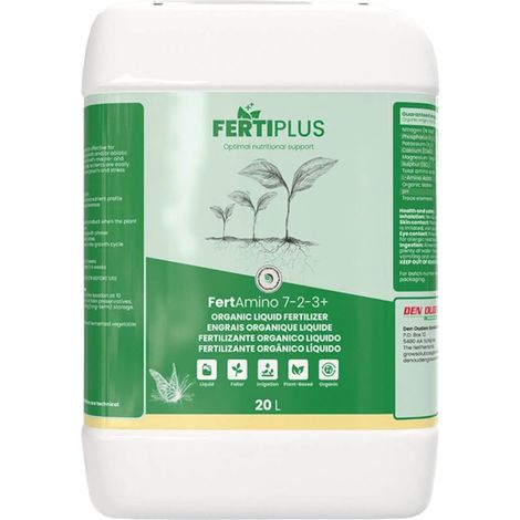 FERTIPLUS FertAmino 7-2-3+ 20 l Engrais liquide organique pour les feuilles et les plantes