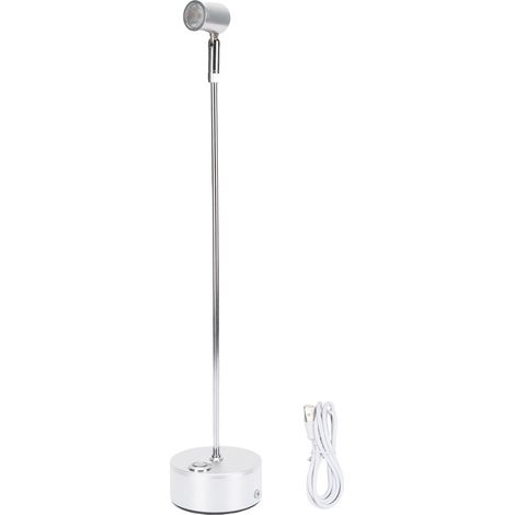 Proiettore da tavolo touch regolabile da 3W, 3 colori, lampada ricaricabile per esposizione di gioielli, ideale per casa, ristorante e bar. (1/5)