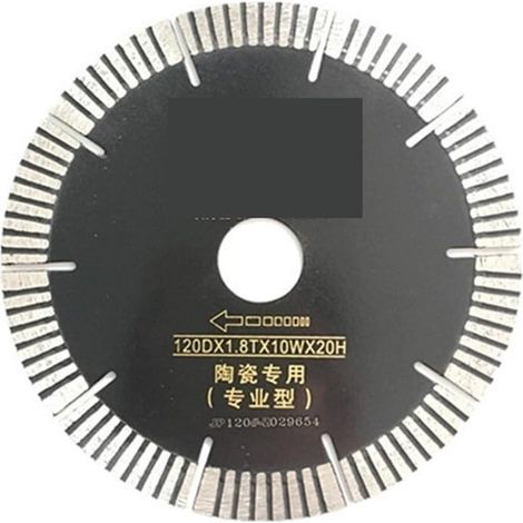 Lames de scie diamantées à fente en T de 120mm for Machine de découpe de carreaux Wandeli, 10 pièces(Black)