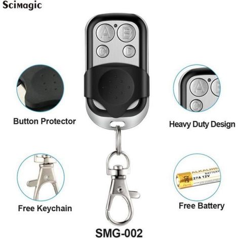 Télécommande de porte de Garage, modèle Compatible ERREKA LUNA2-ERREKA LUNA3-ERREKA réson1-ERREKA LUNA2 433mhz à code fixe (1/4)