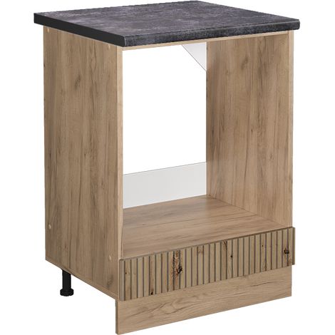 Herdumbauschrank R-Line, Artisan-Eiche, 60 cm , AP Anthrazit, Vicco