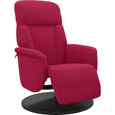 Fauteuil relax Fauteuil inclinable avec repose-pied rouge bordeaux velours (1/5)