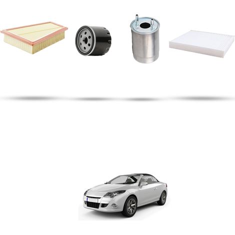Kit tagliando 4 filtri compatibile con Renault Megane CC 1.5 Dci 81kw Dal 2010 (1/5)