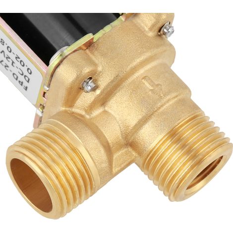 Électrovanne à eau 12V DC DN15 G1/2 en laiton, fermée au repos, entrée d'eau avec filtre, interrupteur à solénoïde (1/5)