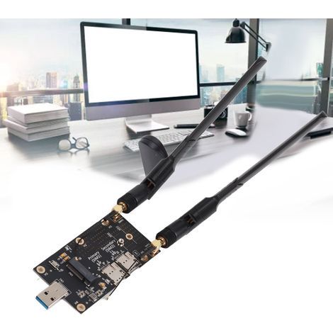NGFF M.2 to USB 3.0 Adapter with Dual SIM Slot and Antennas for LTE/4G/5G Module (1/5)