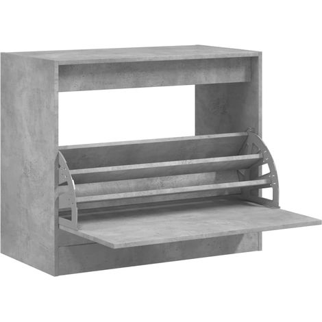 Maison Exclusive - Scarpiera Grigio Cemento 80x42x69 cm in Legno Multistrato