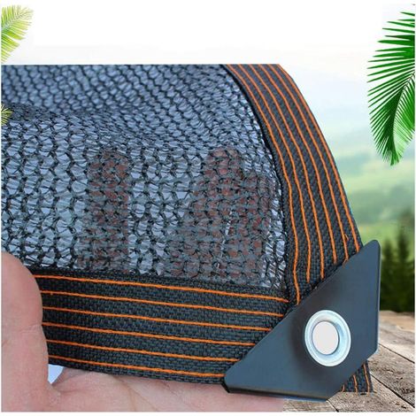 Filet d'ombrage de jardin, filet d'ombrage à 4 pôles, 60 % à 70 % résistant aux UV, avec œillets, pour jardin/plante/serre/grange/extérieur/cour/toit, taille réglable (3x4m/9.8x13.1ft) (1/4)