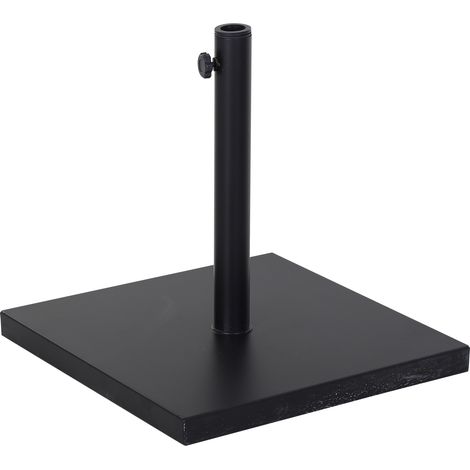 Base para Sombrillas de Terraza con Rueda para Ajustar Metal 45x45x39cm Negro (1/8)
