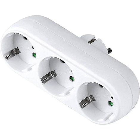 KLVGTIFS PU - Adaptateur de prise à 3 voies, prise murale ou de table multiple à 3 prises 16 A/250 V