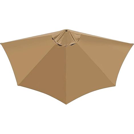 CCYKXAParasol semi-circulaire - 2,7 m -Grande manivelle - Toile de rechange - Protection solaire et pluie - Pour jardin, terrasse, cour, piscine - Polyester (1/5)