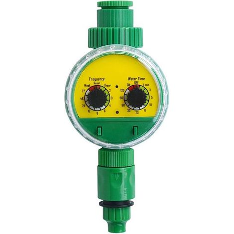 Minuterie d'Irrigation de Jardin, Programmateur Tuyau d'Arrosage Contrôleur Numérique Extérieur ABS Automatique électronique Programmable Fréquence Système Intelligent Retard Pluie étanche (1/5)