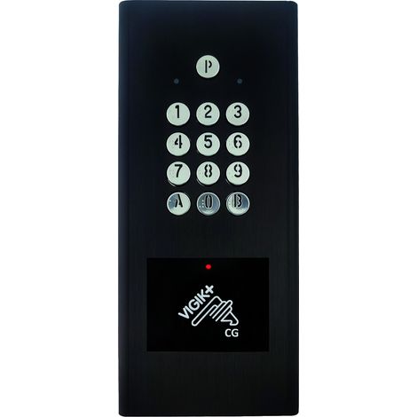 Clavier codé avec VIGIK+ intégré et gestion TR, finition noir - Délai 4 semaines - AIPHONE HEACTRBKV3