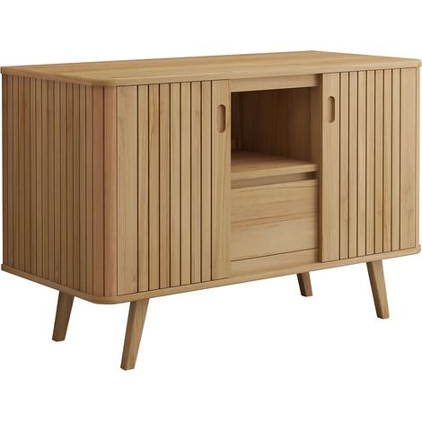 Meuble sous vasque sur pieds en teck - 120 cm - WAMENA (1/5)